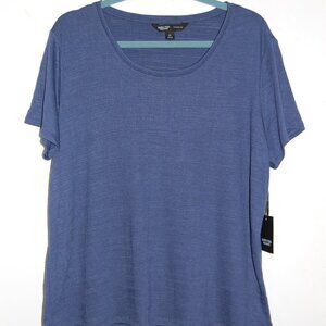 NWT, Vera Wang, blue Modern Tee